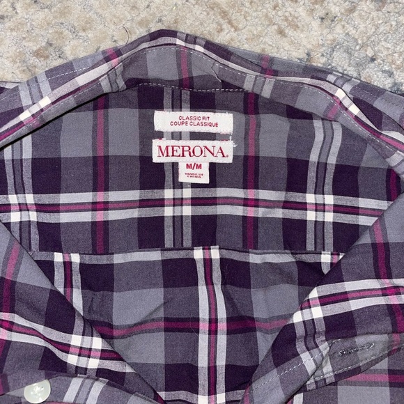 Merona classic fit button down shirt size medium - Picture 4 of 4